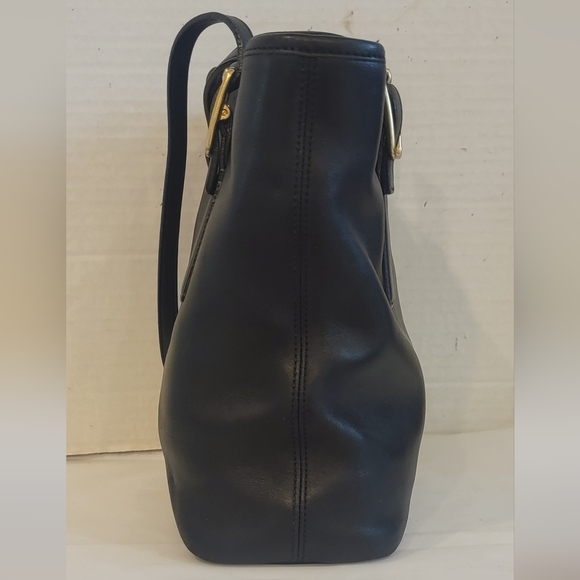 VINTAGE COACH Y2K BLACK DOUBLE STRAP SHOULDERBAG - Picture 2 of 7